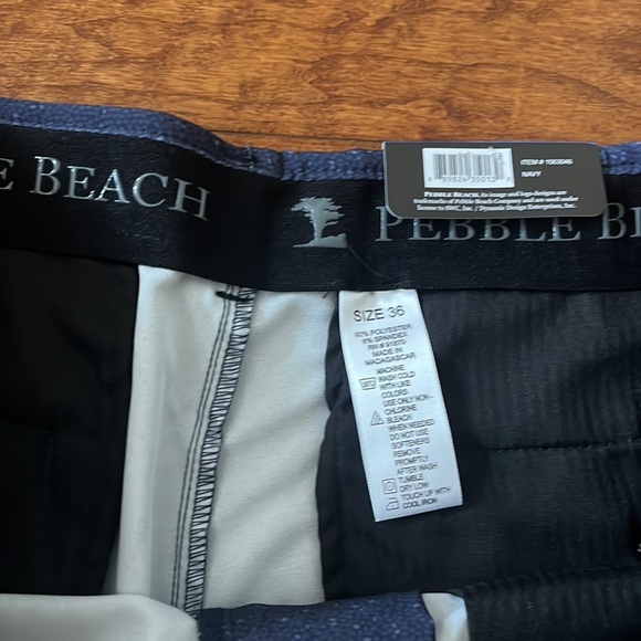 NWT Pebble Beach Men Dry Luxe Performance Silver Shorts Size 36 - Picture 6 of 10
